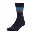 Running Lite-Mesh Sock Crew - Navy w/Sky Blue & Gray Stripes - Previous Models - DISCONTINUED