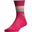 Running Lite-Mesh Sock Crew - Oct. Pink w/Lite Pink & Gray Stripes - Previous Models - DISCONTINUED