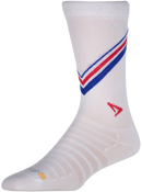 Hyper Thin® Running Crew - White w/Red & Royal Stripes - DISCONTINUED