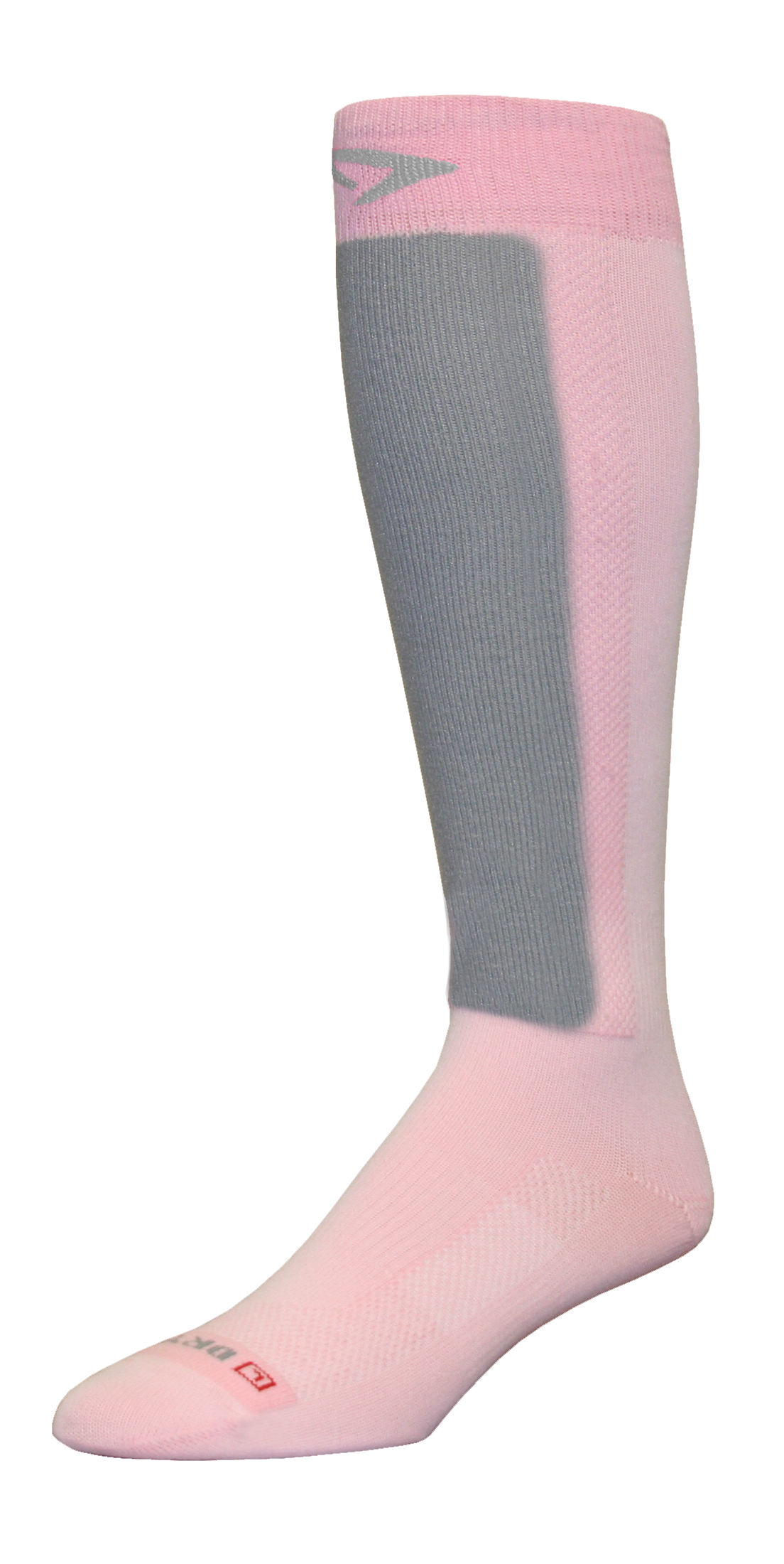 Ultra Thin Skiing Sock Over the Calf - Pink / Lite Gray - DISCONTINUED